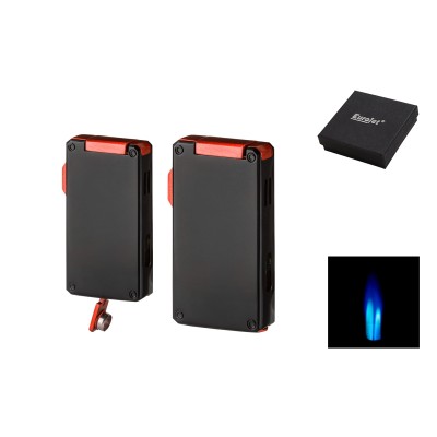 Eurojet Αναπτήρας 2xJet Biden Black-Red With Cigar Punch